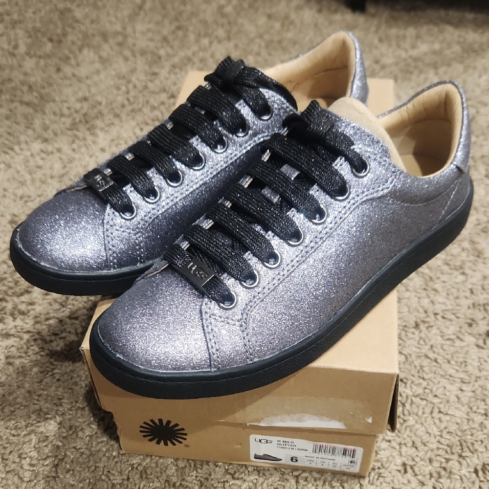 UGG Glittery Silver Sneakers